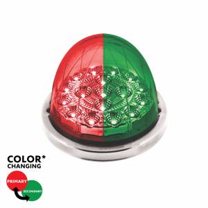 UNITED PACIFIC - 35980 - LUZ REPUESTO DE ZEPELIN WATERMELON UNITED PACIFIC 17 LEDS ROJO/VERDE MICA CLARA CON BISEL 12V