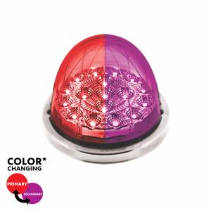 UNITED PACIFIC - 35981 - LUZ REPUESTO DE ZEPELIN WATERMELON UNITED PACIFIC 17 LEDS ROJO/PURPURA MICA CLARA CON BISEL 12V