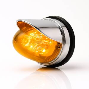 ATM - 1058SAV - PLAFON ATM DIRECCIONAL 9 LEDS AMBAR REDONDA 10.7 X 8.8 X 7.6 CM VISERA CROMADA12-24V