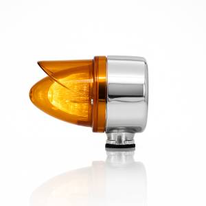 ATM - 1058SAVA - SEMAFORO MEDIANO SENCILLO LED 10.7 X 8.8 X 7.6 CM 24V AMBAR VISERA AMBAR