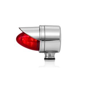 ATM - 1058SRV - SEMAFORO MEDIANO SENCILLO LED 10.7 X 8.8 X 7.6 CM 24V ROJO VISERA CROMADA