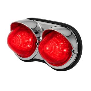 ATM - 1059DV - PLAFON ATM LEDS ROJO LATERAL DOBLE 13,7 X 7 X 5,3 CM VICERA CROMADA 12-24V