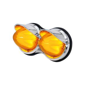 ATM - 1059HDV - PLAFON ATM LEDS AMBAR HALO LATERAL DOBLE 13,7 X 7 X 5,3 CM VICERA CROMADA 12-24V