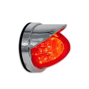 ATM - 1060CRV - LAMPARA LATERAL MISIL 7.2 X 8.9 CM 24V ROJO VISERA CROMADA