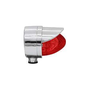 ATM - 1060SRV - SEMAFORO CORTO SENCILLO LED 11.5 X 10.5 X 9 CM 24V ROJO VISERA CROMADA