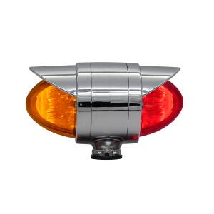 ATM - 1060V - SEMAFORO TIPO MISIL CORTO DOBLE CARA 18 X 10.5 X 9 CM 24V VISERA CROMADA
