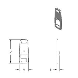 UNITED PACIFIC - UNITED PACIFIC - 41552 - CUBIERTA DE PLASTICO CROMADA PARA INTERRUPTOR DE PUERTA KENWORTH T680 SIN ESPEJOS ELÉCTRICOS 2024 - Image 6