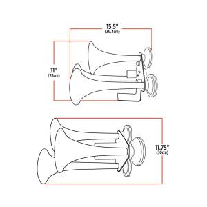 TRUX - TRUX - THORN-1 - BOCINA DE TREN ZINC CROMADA DE 130-135 db - Image 3