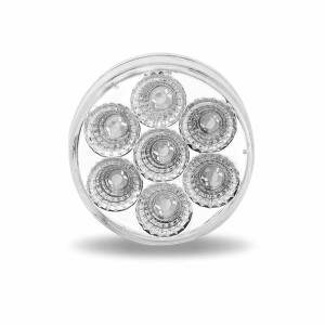 TRUX - TLED-2XRB - PLAFON TRUX REDONDO 2" ROJO/AZUL 7 LEDS MICA CLARA