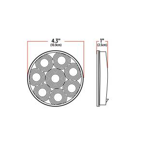 TRUX - TRUX - TLED-48R - LUZ DE PARADA ROJA ECONIMICA 4", PARADA Y GIRO 8 DIODOS - Image 2