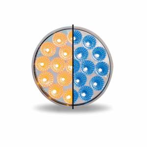 TRUX - TRUX - TLED-4XAB - PLAFON TRUX REDONDO 4" LED AMBAR/AZUL MICA CLARA 19 LEDS - Image 2