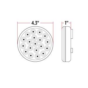 TRUX - TRUX - TLED-4XAPINK - PLAFON TRUX REDONDO 4" LED AMBAR/ROSA MICA CLARA 19 LEDS - Image 6