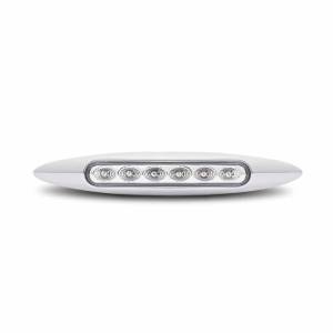 TRUX - TRUX - TLED-6XAB - PLAFON TRUX 6 LEDS AMBAR/AZUL OVALADO 6" X1" BISEL CROMADO - Image 2