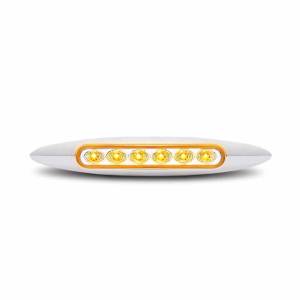 TRUX - TRUX - TLED-6XAB - PLAFON TRUX 6 LEDS AMBAR/AZUL OVALADO 6" X1" BISEL CROMADO - Image 3