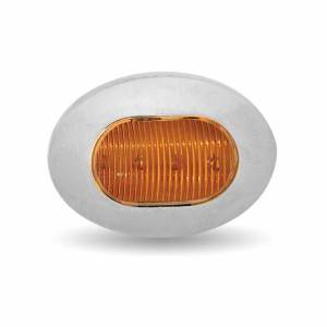 TRUX - TLED-B4A - PLAFON TRUX 2 LEDS AMBAR OVALADO 3/4" BISEL CROMADO