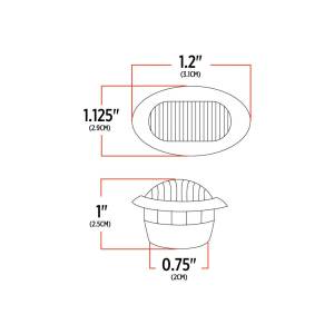 TRUX - TRUX - TLED-B4A - PLAFON TRUX 2 LEDS AMBAR OVALADO 3/4" BISEL CROMADO - Image 4