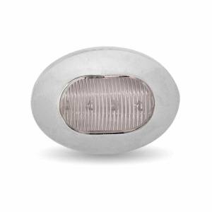 TRUX - TLED-B4CA - LUZ INDICADORA LED AMBAR TRANSPARENTE OVALADA DE 3/4"