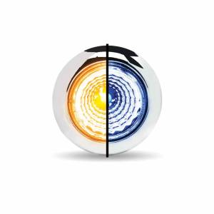 TRUX - TLED-BX1AB - PLAFON TRUX 1 LED AMBAR/AZUL 3/4" BICEL PLASTICO CROMADO