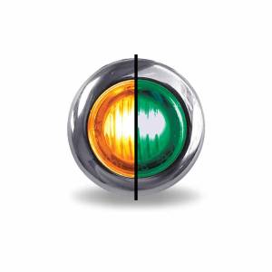 TRUX - TRUX - TLED-BX3AG - PLAFON TRUX 2 LEDS VERDE/AMBAR REDONDO 3/4" BISEL PLASTICO CROMADO - Image 2