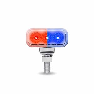 TRUX - TLED-DR1XB - MINI LUZ RECTANGULAR TRUX DOBLE CARA AMBAR /ROJO AUX "A"  AZUL DE 15"X3" 20 LEDS