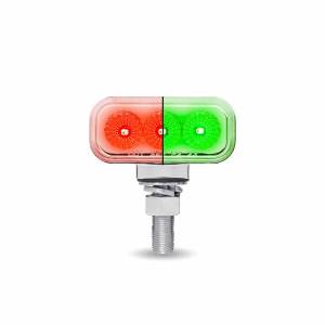 TRUX - TLED-DR1XG - MINI LUZ RECTANGULAR TRUX DOBLE CARA AMBAR/ROJO AUXILIAR "A" VERDE DE 1.5X3" 20 LEDS