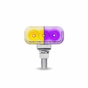 TRUX - TLED-DR1XP - MINI LUZ RECTANGULAR TRUX DOBLE CARA DE 1.5"X3"  AMBAR/AZUL AUXILIAR "A" PURPURA 20 LEDS.