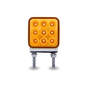TRUX - TLED-DS3X2 - DIRECCIONAL TRUX CUADRADO 3" DOBLE CARA 2 PATAS  AMBAR/ROJO  30 LEDS 12V