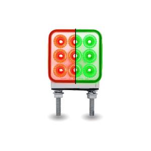 TRUX - TRUX - TLED-DS3XG2 - DIRECCIONAL TRUX CUADRADO 3" DOBLE CARA 2 PATAS MICA CLARA AMBAR/ROJO AUXILIAR VERDE 30 LEDS 12V - Image 4