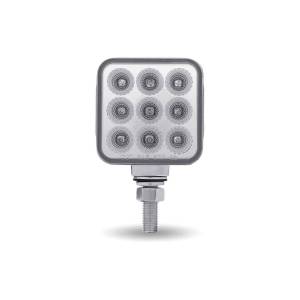 TRUX - TLED-DS3XP1 - PLAFON AMBAR / ROJO GIRO Y AUXILIAR A PURPURA  MINI REFLECTOR 3" CUADRADO  DOBLE CARA LED 30 DIO