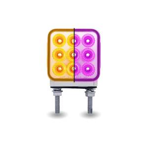 TRUX - TRUX - TLED-DS3XP2 - PLAFON  AMBAR / ROJO GIRO Y AUXILIAR A PURPURA  MINI REFLECTOR 3" CUADRADO  DOBLE CARA LED 30 DIO - Image 2