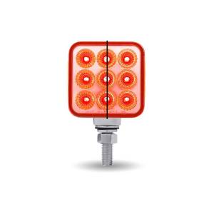 TRUX - TLED-DS3XR1 - PLAFON AMBAR / ROJO GIRO Y AUXILIAR A ROJO  MINI REFLECTOR 3" CUADRADO  DOBLE CARA LED 30 DIO 3.2