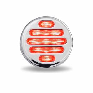 TRUX - TLED-F2CR - LUZ INDICADORA LED ROJA TRANSPARENTE DE LÍNEA PLANA DE 2 "