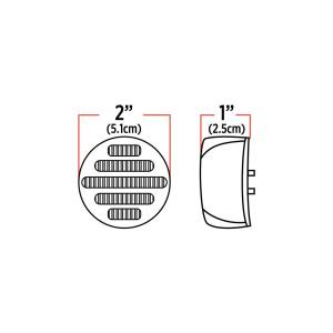 TRUX - TRUX - TLED-F2CR - LUZ INDICADORA LED ROJA TRANSPARENTE DE LÍNEA PLANA DE 2 " - Image 3