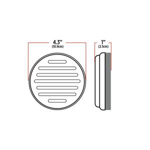TRUX - TRUX - TLED-F4CR - PLAFON REDONDO DE 4" GIRO Y COLA DE LED ROJO MICA TRANSPARENTE  49 DIODOS - Image 3
