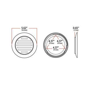 TRUX - TRUX - TLED-F4R1 - PLAFON TRUX 49 LEDS ROJO REDONDO 4" BISEL PLASTICO CROMADO - Image 3