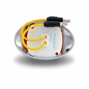 TRUX - TRUX - TLED-FG2CA - PLAFON TRUX 13 LEDS AMBAR OVALADO 3" X 2" BISEL CROMADO 12V MICA CLARA - Image 2