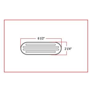 TRUX - TRUX - TLED-FOR - PLAFON TRUX 52 LEDS ROJO OVALADO 6 1/2" X 2 1/4" BISEL PLASTICO CROMADO - Image 3