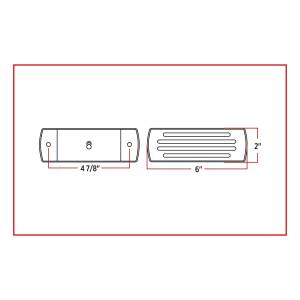 TRUX - TRUX - TLED-FTR - PLAFON TRUX 22 LEDS ROJO RECTANGULAR 2"X 6" BISEL PLASTICO CROMADO - Image 3