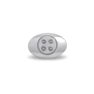 TRUX - TRUX - TLED-G2XAPINK - PLAFON TRUX 4 LEDS AMBAR/ROSA OVALADO 2" X 1.33" BISEL CROMADO - Image 2