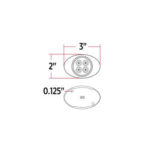 TRUX - TRUX - TLED-G2XAPINK - PLAFON TRUX 4 LEDS AMBAR/ROSA OVALADO 2" X 1.33" BISEL CROMADO - Image 5