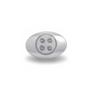 TRUX - TLED-G2XRG - PLAFON TRUX 4 LEDS ROJO/VERDE  OVALADO 2" X 1.33" BISEL CROMADO