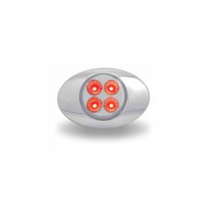 TRUX - TRUX - TLED-G2XRG - PLAFON TRUX 4 LEDS ROJO/VERDE  OVALADO 2" X 1.33" BISEL CROMADO - Image 3