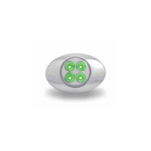 TRUX - TRUX - TLED-G2XRG - PLAFON TRUX 4 LEDS ROJO/VERDE  OVALADO 2" X 1.33" BISEL CROMADO - Image 4