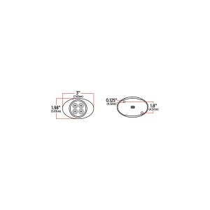 TRUX - TRUX - TLED-G2XRG - PLAFON TRUX 4 LEDS ROJO/VERDE  OVALADO 2" X 1.33" BISEL CROMADO - Image 5