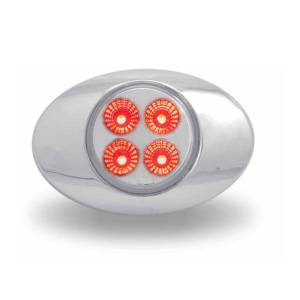 TRUX - TRUX - TLED-G2XRW - MINI TRUX  2" OVALADO 4 LEDS MICA CLARA ROJO/BLANCO - Image 3