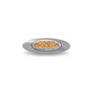 TRUX - TRUX - TLED-G4XAG - PLAFON TRUX 10 LEDS AMBAR/VERDE  OVALADO 6 5/8" X2 1/8" BISEL CROMADO - Image 3