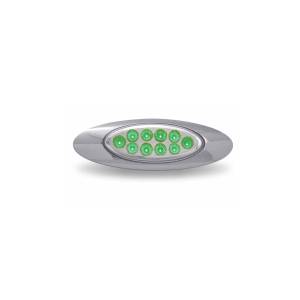 TRUX - TRUX - TLED-G4XAG - PLAFON TRUX 10 LEDS AMBAR/VERDE  OVALADO 6 5/8" X2 1/8" BISEL CROMADO - Image 4