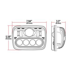 TRUX - TRUX - TLED-H4 - FARO TRUX 7 LEDS 5" X 7" CON PROYECCION Y HALO 700 LUMENS 12-24V - Image 11