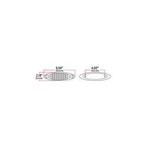 TRUX - TRUX - TLED-INFR - PLAFON TRUX 13 LEDS INFINITY OVALADO 6.5" X 2.14" ROJO BISEL CROMADO 12V - Image 3
