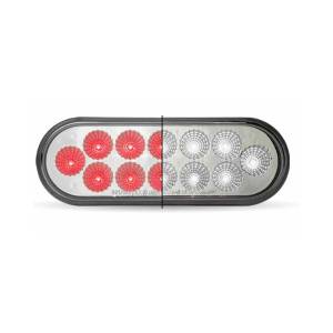 TRUX - TLED-OX60R - LUZ OVALADA ROJA/BLANCA DOBLE FUNCION 12 LEDS